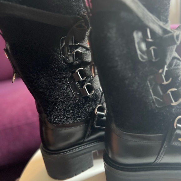 Dior D-Fight Mid Calf Black Combat Boots - Picture 4 of 15